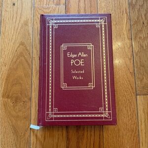 Edgar Allan Poe Selected Works Hardcover - Burgundy with Gold Detailing